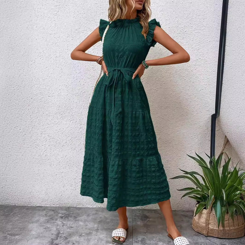 Women's Fashionable Stringy Selvedge Lace-up Dress