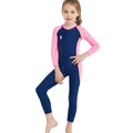 ezy2find children's swimwear Dark Blue / L One-piece long-sleeved sunscreen and quick-drying wetsuit