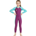 ezy2find children's swimwear Rose Red / XL One-piece long-sleeved sunscreen and quick-drying wetsuit