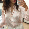 ezy2find Pink / M women satin blouse long sleeve zebra print shirts vintage office ladies tops femme chandails za 2020 fashion blusa de mujer ins
