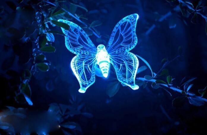 ezy2find Solar Garden Light Butterfly Led solar garden light, changing color in the water impermeable outer dragonfly / butterfly / bird road to garden solar led lawn lamp decoration
