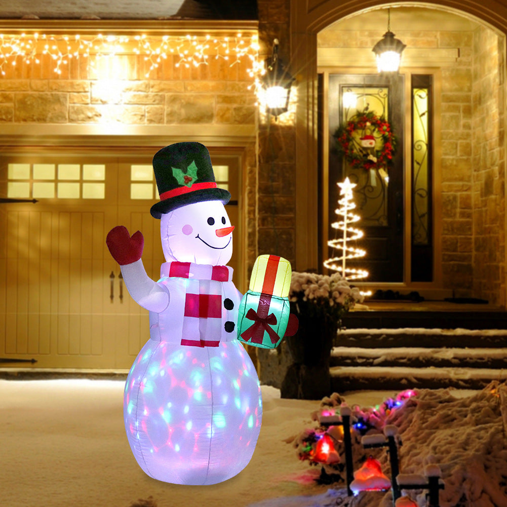 Christmas LED Lights Glowing Santa Tree Snowman Inflatable Doll Outdoor Yard Garden Decor