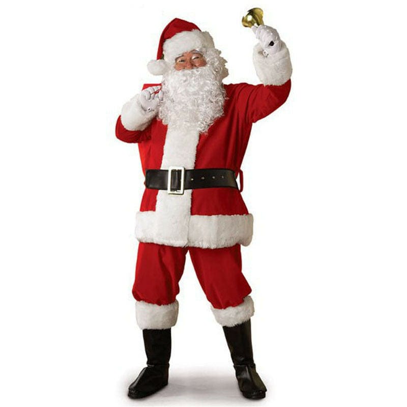 Plus Size Santa Claus Costume For Adults Men Women Christmas Carnival Cosplay Red Plus Size Suit Fancy Costumes
