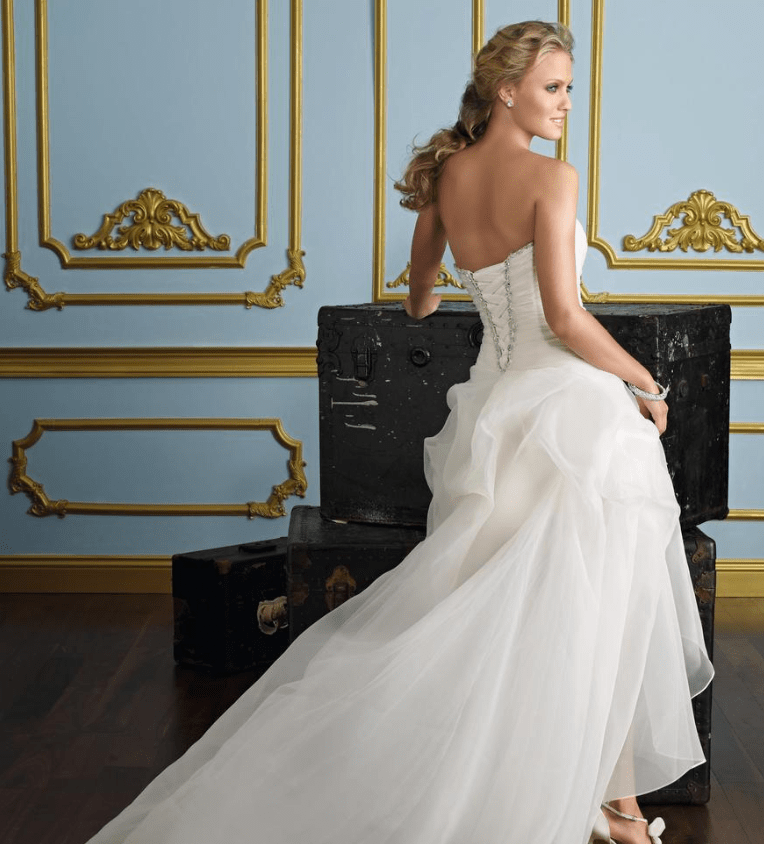 Short and long long tube top sweet European and American foreign trade wedding dress