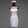 Lace shoulder beauty back wedding dress