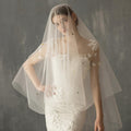 Star Style Hand Sewn Metal Combed Bridal Veil