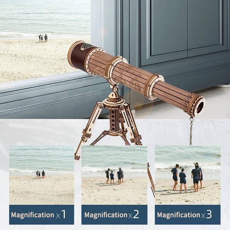 eszy2find 3D puzzle default Robotime ROKR Monocular Telescope 3D Wooden Puzzle Game Assembly Toys for Children Teens Adult Birthday Christmas Gift