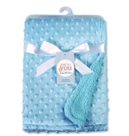 eszy2find baby blankets blue / 102x76cm Polar Dot Baby Blanket Blanket Newborn Baby Swaddle Wrap Envelope Bebe Wrap Newborn Baby Bedding Blanket