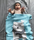 eszy2find baby/children's blankets Blue bear / 80x110cm Animal Cartoon Baby Blanket
