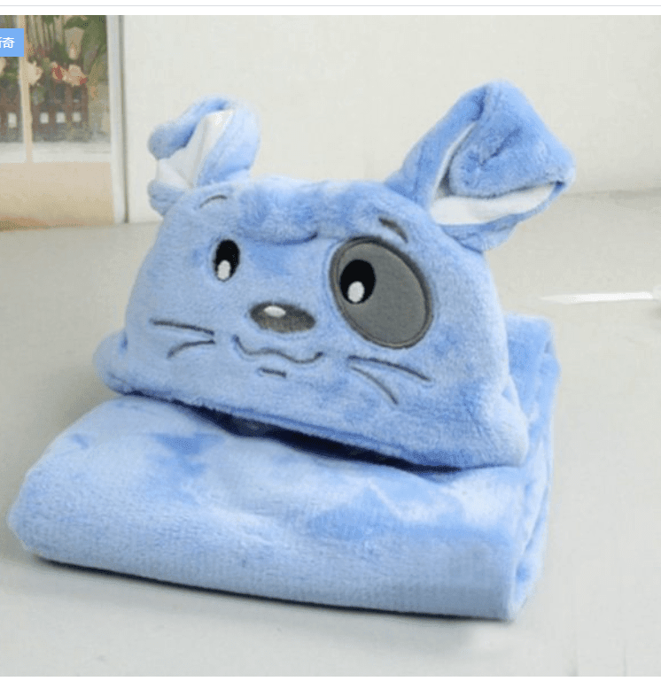 eszy2find baby rap blanket Blue / 102x76 3D Animal Modeling Blanket Children's Blanket