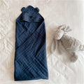 eszy2find baby towel blanket Dark Blue Baby Organic Gauze Bath Towel Cover Blanket