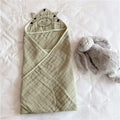 eszy2find baby towel blanket Light Green Baby Organic Gauze Bath Towel Cover Blanket