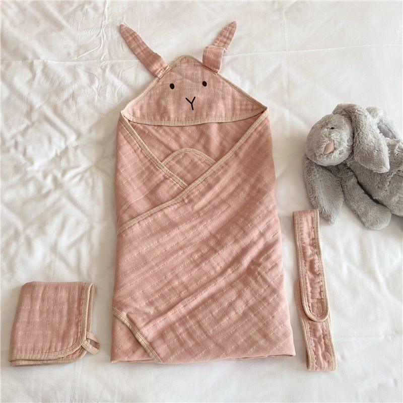 eszy2find baby towel blanket Pink Baby Organic Gauze Bath Towel Cover Blanket