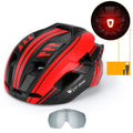 eszy2find Bike Helmet BlackRed / 57to62 Cycling Helmet Integrated With Goggles Helmet Mountain Road Bike Helmet Equipment