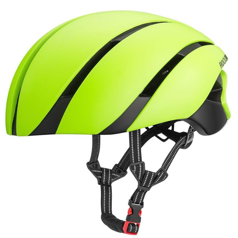 eszy2find Bike Helmet Green ROCKBROS Ultralight Bike Helmet Cycling EPS Integrally-molded Helmet Reflective Mtb Bicycle Safety Hat For Men Women 57-62 CM