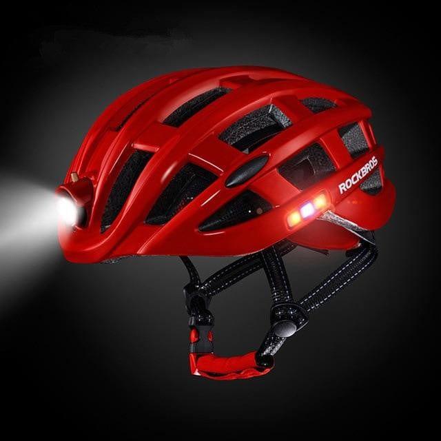 eszy2find Bike Helmet Red Light Cycling Helmet USB Rechargeable Bike Ultralight Helmet Intergrally-Molded Mountain Road Bicycle Mtb Helmet