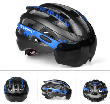 eszy2find Bike Helmet Titaniumblue / L Magnetic sports helmet goggles integrated bicycle helmet outdoor mountain bike riding helmet custom