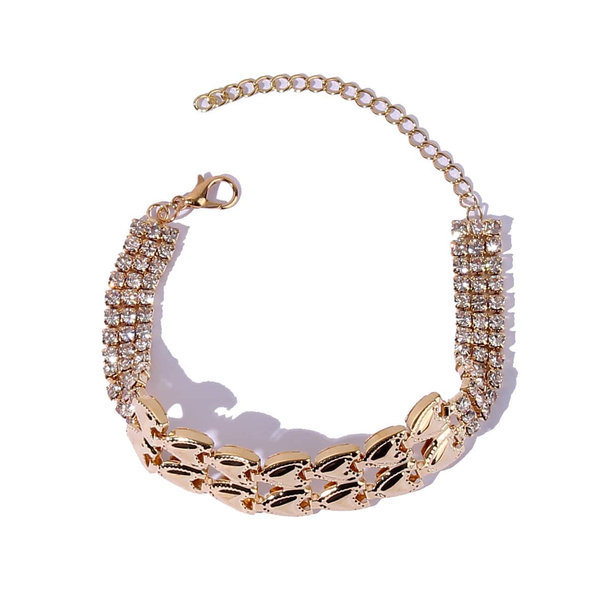 eszy2find bracelet Gold Fashion Nightclub Shiny Metal Claw Chain Bracelet