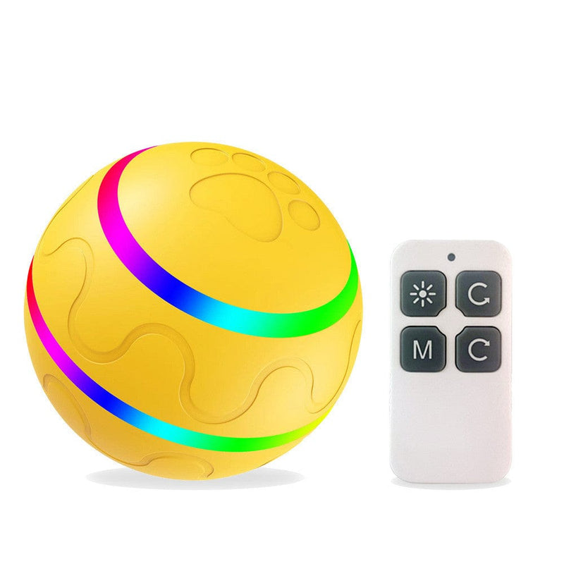 eszy2find cat ball Yellow / Remote control version Pet New Cat Wicked Ball Toy Intelligent Ball USB Cat Toys Self Rotating Ball Automatic Rotation Ball