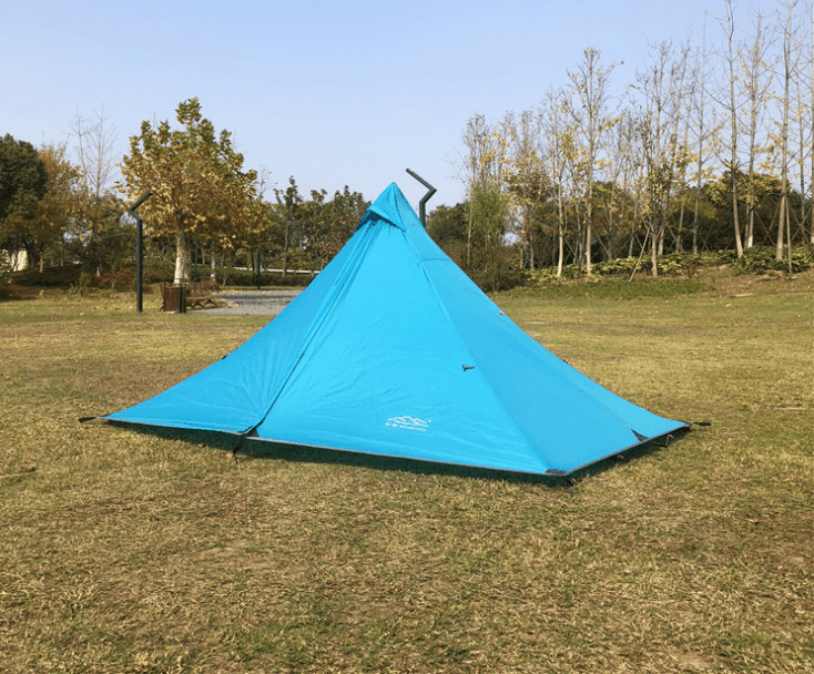 eszy2find cover tent Blue / QIndividual Portable camping pyramid tent single outdoor equipment camping supplies