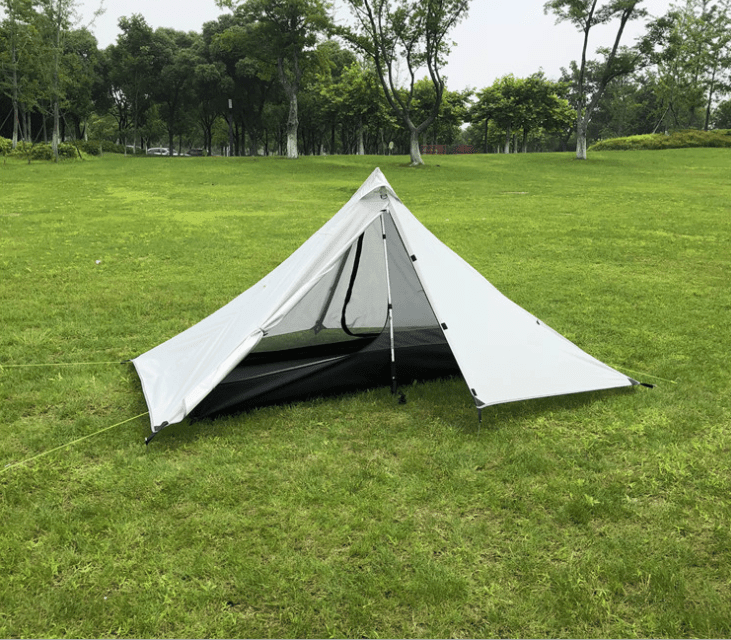 eszy2find cover tent Gray / QIndividual Portable camping pyramid tent single outdoor equipment camping supplies