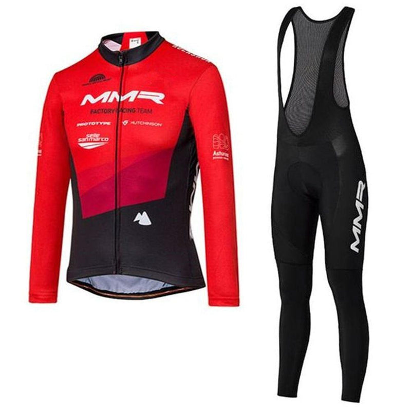 eszy2find cycling Siut Red / L Winter Fleece Long Sleeve Cycling Suit