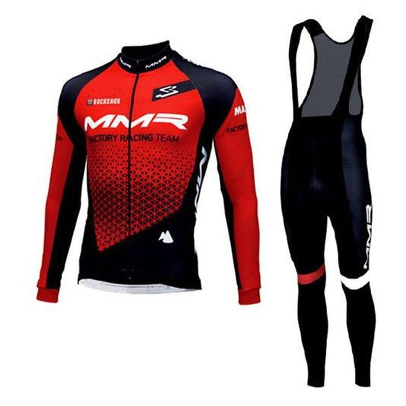 eszy2find Cycling Suit C / 3XL Fleece Long-Sleeved Cycling Suit