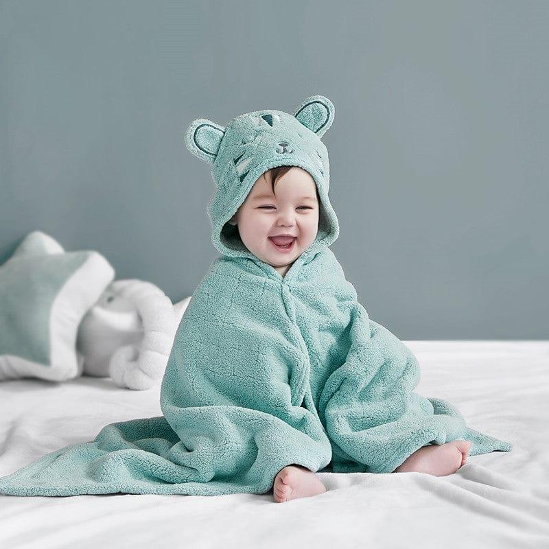 eszy2find drip dry baby blanket Green Bathrobe Super Soft Absorbent Quick-drying Blanket For Newborn Baby