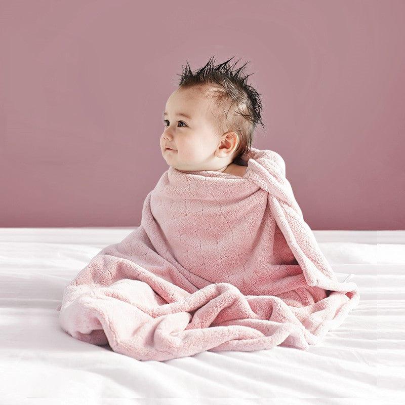 eszy2find drip dry baby blanket Pink bath towel Super Soft Absorbent Quick-drying Blanket For Newborn Baby