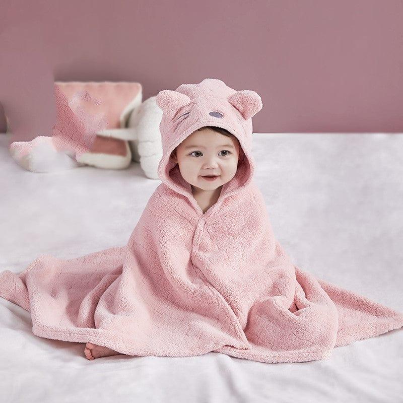 eszy2find drip dry baby blanket Pink Bathrobe Super Soft Absorbent Quick-drying Blanket For Newborn Baby