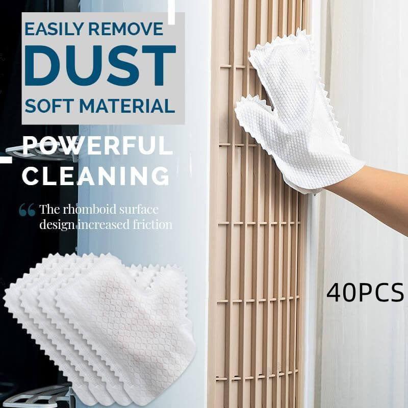 eszy2find dust gloves White / 40PCS Disposable Non-woven Cleaning Gloves With Teeth Electrostatic Dust Removal Gloves