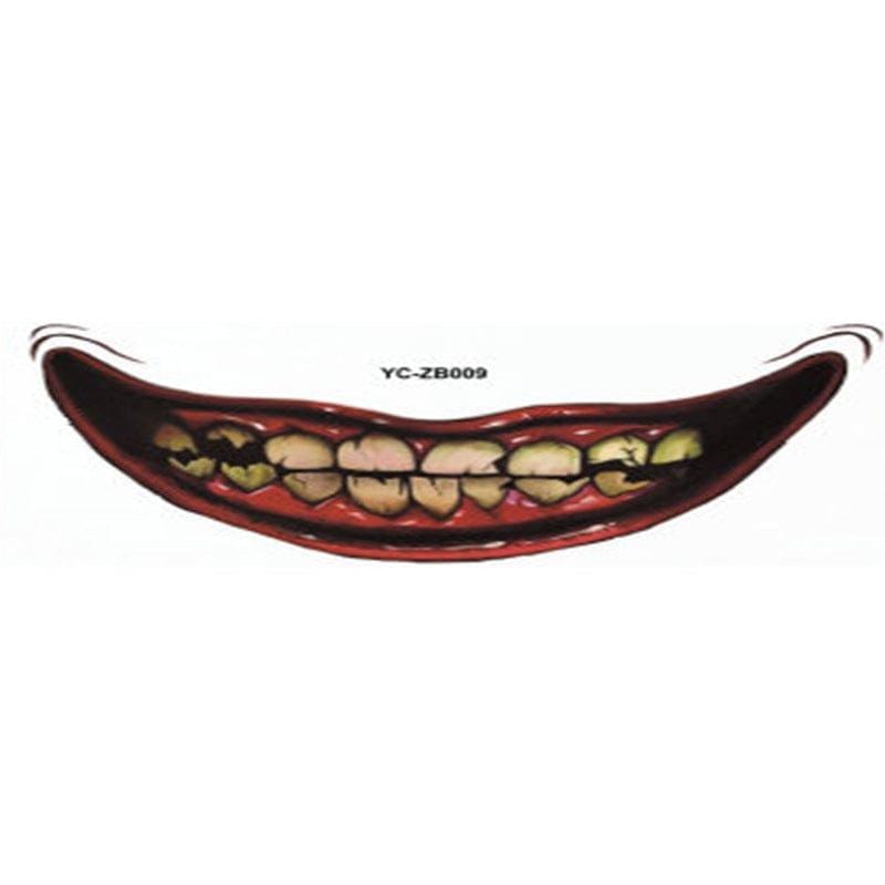 eszy2find face stickers helloween A09 New Product Halloween Mouth Tattoo Sticker Scary Lip DIY Decoration