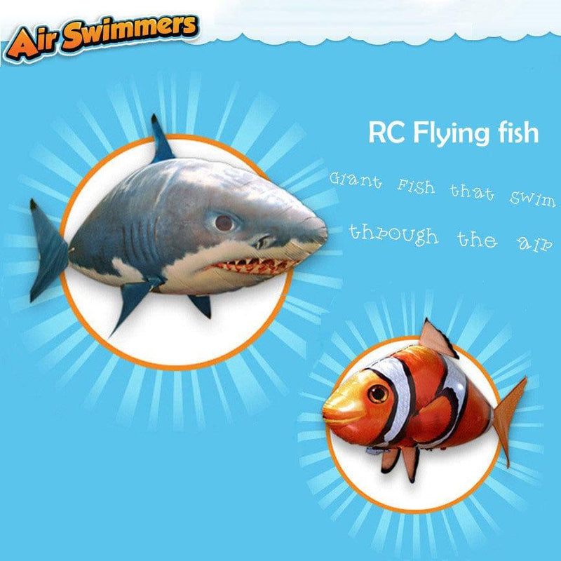 eszy2find flying fish Remote Control Shark Toys Air Swimming Fish Infrared RC Air Balloons Inflatable RC Flying Air Plane Kids Toys