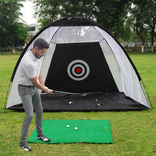 eszy2find golf hitting tent Golf Practice Net Tent Golf Hitting Cage Garden Grassland Practice Tent Golf Training Equipment Mesh Outdoor