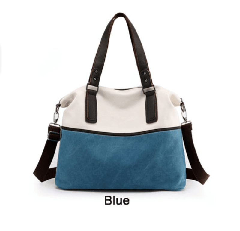 eszy2find hand bag Blue Ladies Shoulder Bag Shopper Handbag Large Bags for Women Bags Casual Canvas Messenger Purse Hobo Bags Women Bag Female Tote