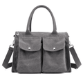 eszy2find hand bag Gray Canvas Women Bags for Women 2021 Doctor Bag Ladies Hand Bags Handbag Designer Totes Casual Canvas Crossbody Bag Shoulder Hobo