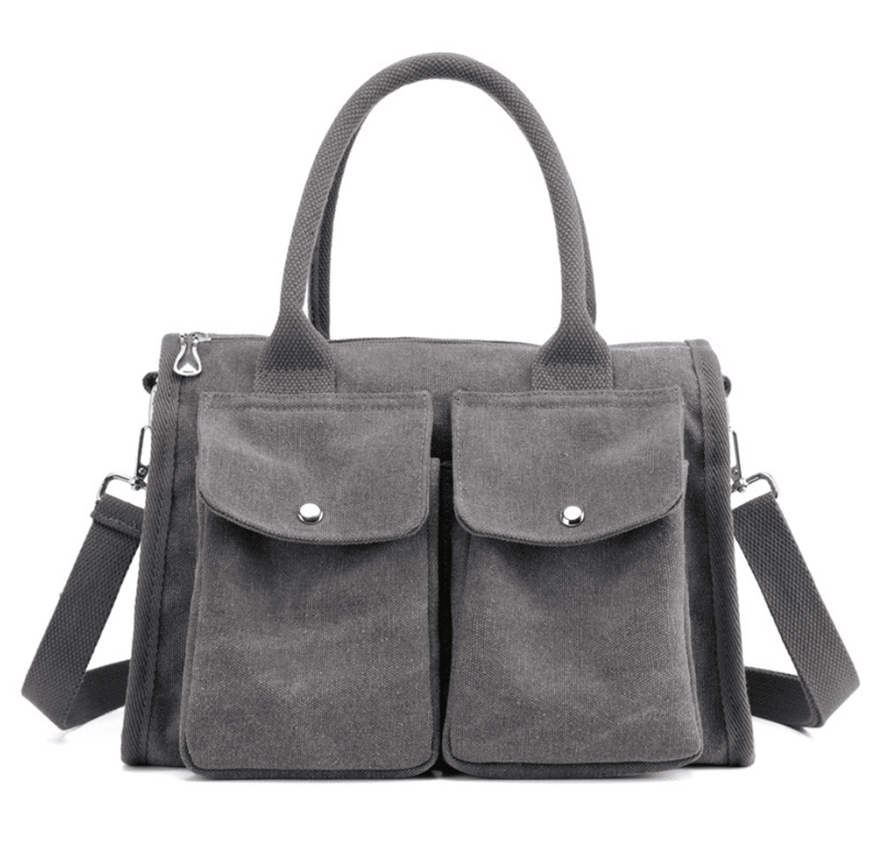 eszy2find hand bag Gray Canvas Women Bags for Women 2021 Doctor Bag Ladies Hand Bags Handbag Designer Totes Casual Canvas Crossbody Bag Shoulder Hobo