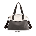 eszy2find hand bag Gray Ladies Shoulder Bag Shopper Handbag Large Bags for Women Bags Casual Canvas Messenger Purse Hobo Bags Women Bag Female Tote