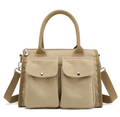 eszy2find hand bag Khaki Canvas Women Bags for Women 2021 Doctor Bag Ladies Hand Bags Handbag Designer Totes Casual Canvas Crossbody Bag Shoulder Hobo