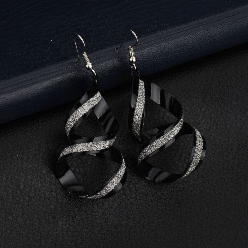 eszy2find Nightclub Exaggerated Frosted Cross Earr Black Nightclub Exaggerated Frosted Cross Earrings
