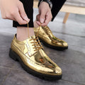 eszy2find Nightclub gold and silver leather shoes Gold / 45 Nightclub gold and silver leather shoes