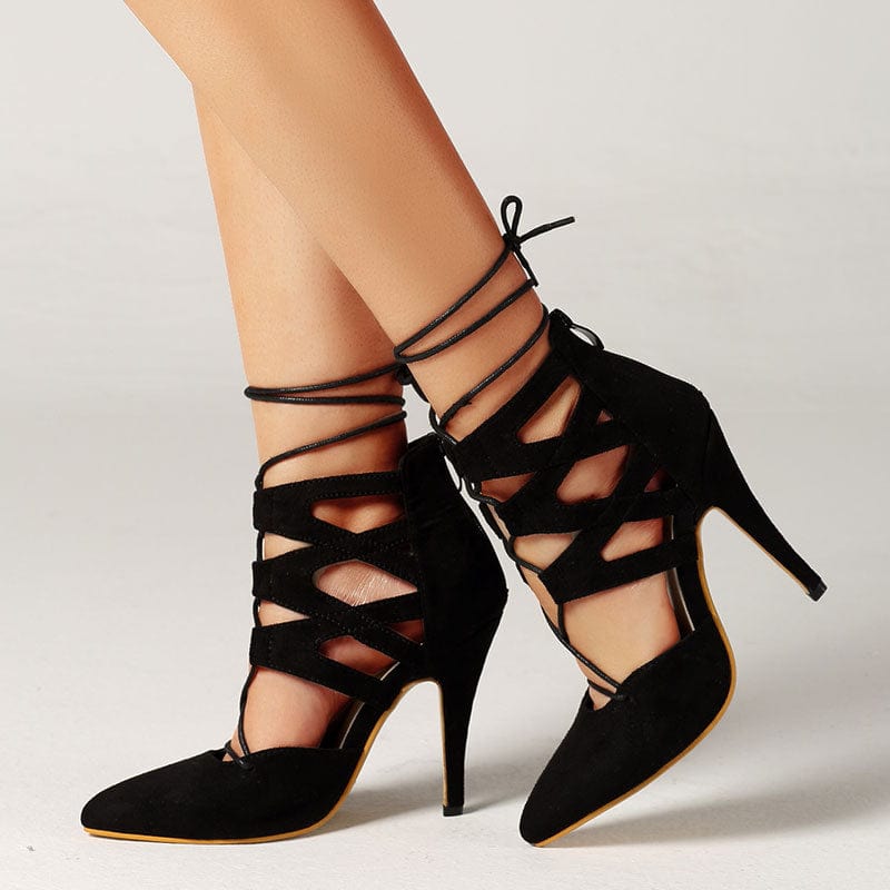 eszy2find nightclub shoes Black / 42 High-heeled shallow mouth sexy nightclub shoes