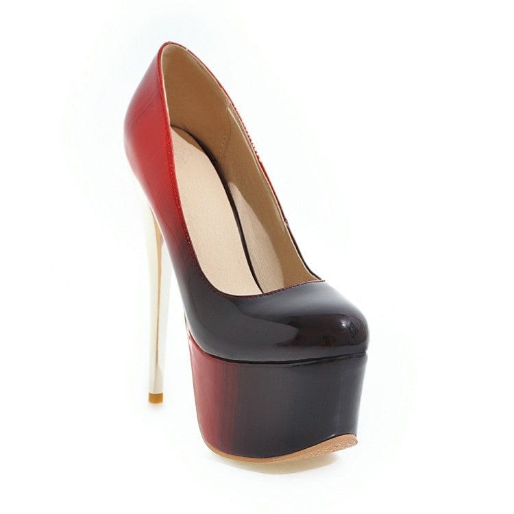 eszy2find Nightclub Stiletto Platform High-heeled Red / 37 Nightclub Stiletto Platform High-heeled Shoes