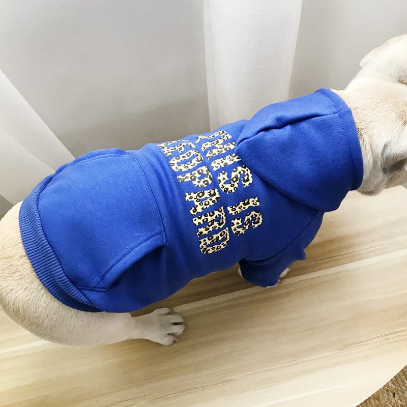 eszy2find pet clothing Blue / M Warm Pet Clothing Plus Fleece Dog Sweater