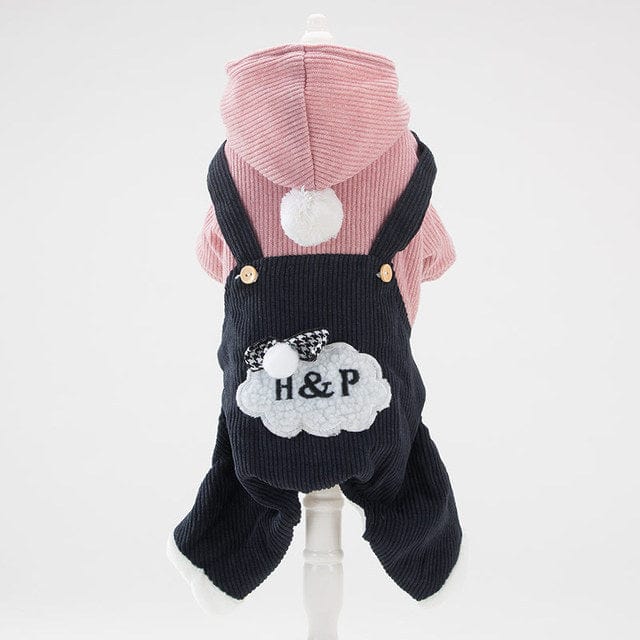 eszy2find pet clothing Navy Blue thick / S Pet Dog Clothes Small Dog Thin Overalls Clothing Four Legged Clothes