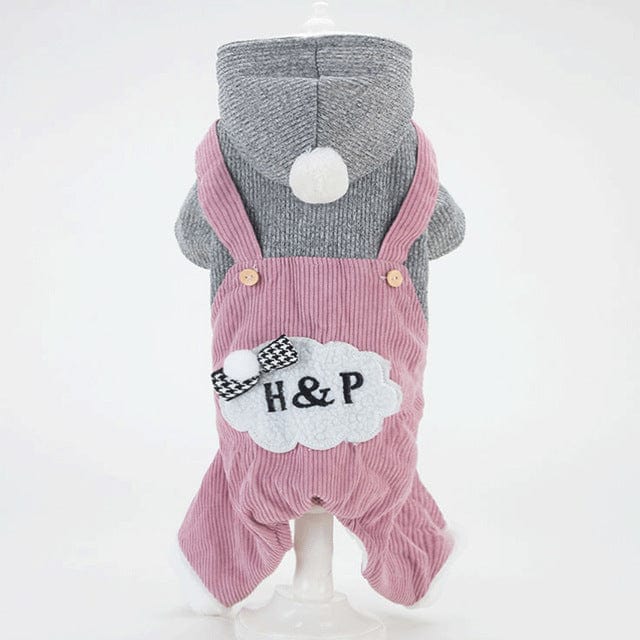 eszy2find pet clothing Pink thick / XXL Pet Dog Clothes Small Dog Thin Overalls Clothing Four Legged Clothes