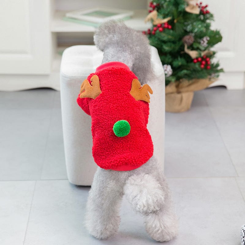 eszy2find pet clothing Red / Fawn sweater / XXL Autumn And Winter Small Medium-sized Christmas Pet Clothing