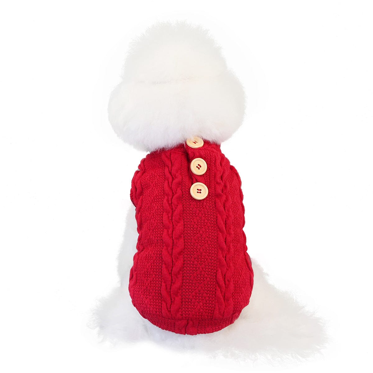eszy2find pet clothing Red / L Woolen Cotton Vest Pet Clothing Small Dog Sweater