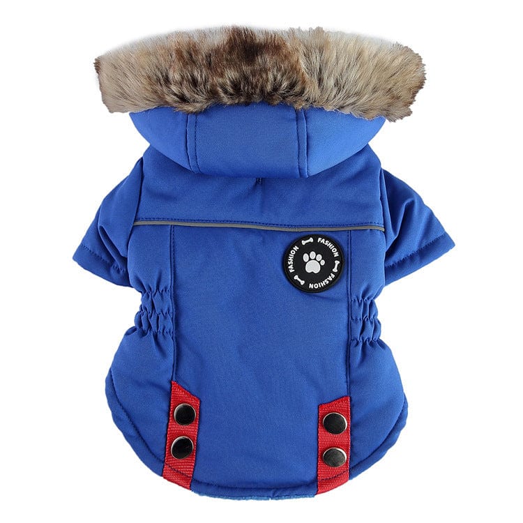 eszy2find pet jacket DZ273 Blue / XL Pet Winter Cotton Dog Clothes Zipper Jacket Dog Supplies