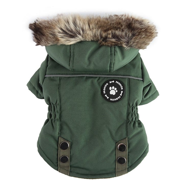 eszy2find pet jacket DZ275 Army Green / 2XL Pet Winter Cotton Dog Clothes Zipper Jacket Dog Supplies